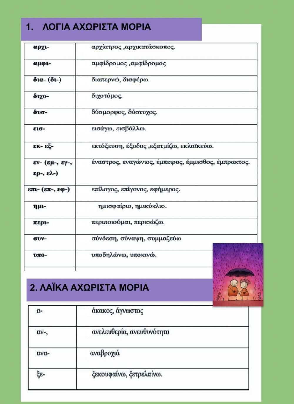 Αχωριστα μορια