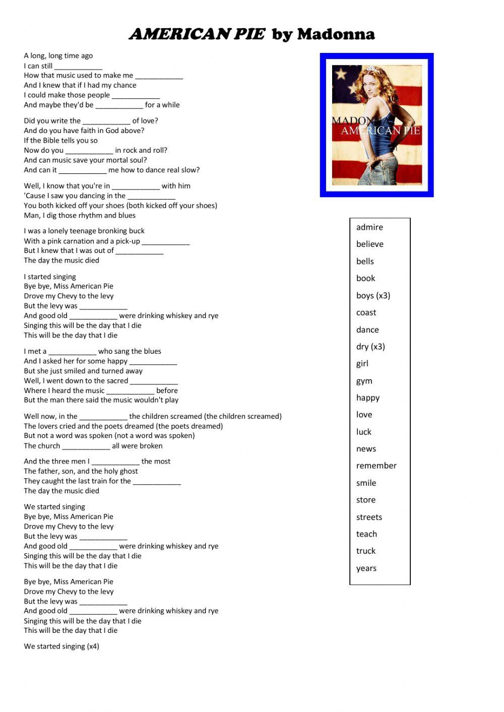 -AMERICAN PIE- by Madonna