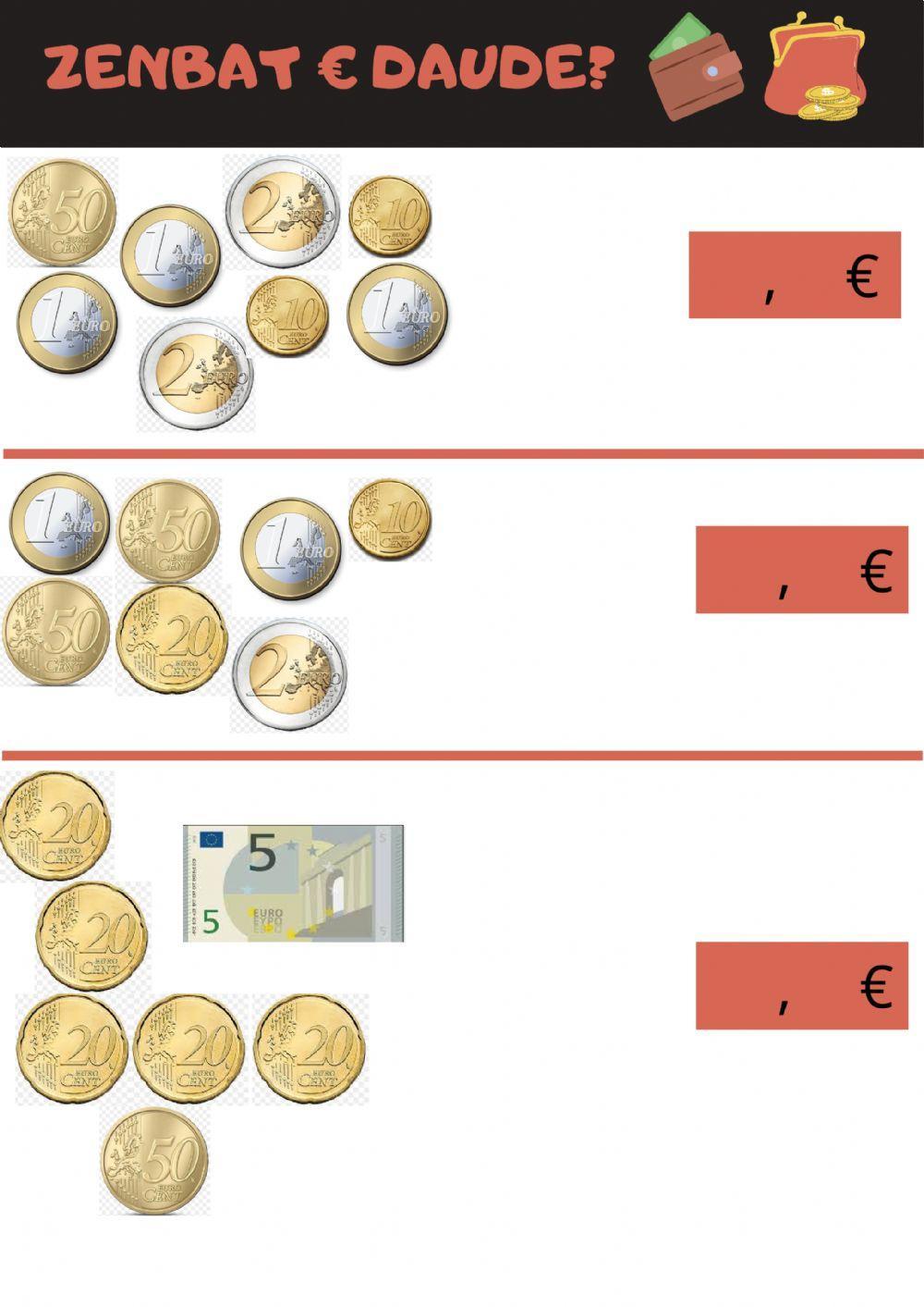 Euro eta zentimoak