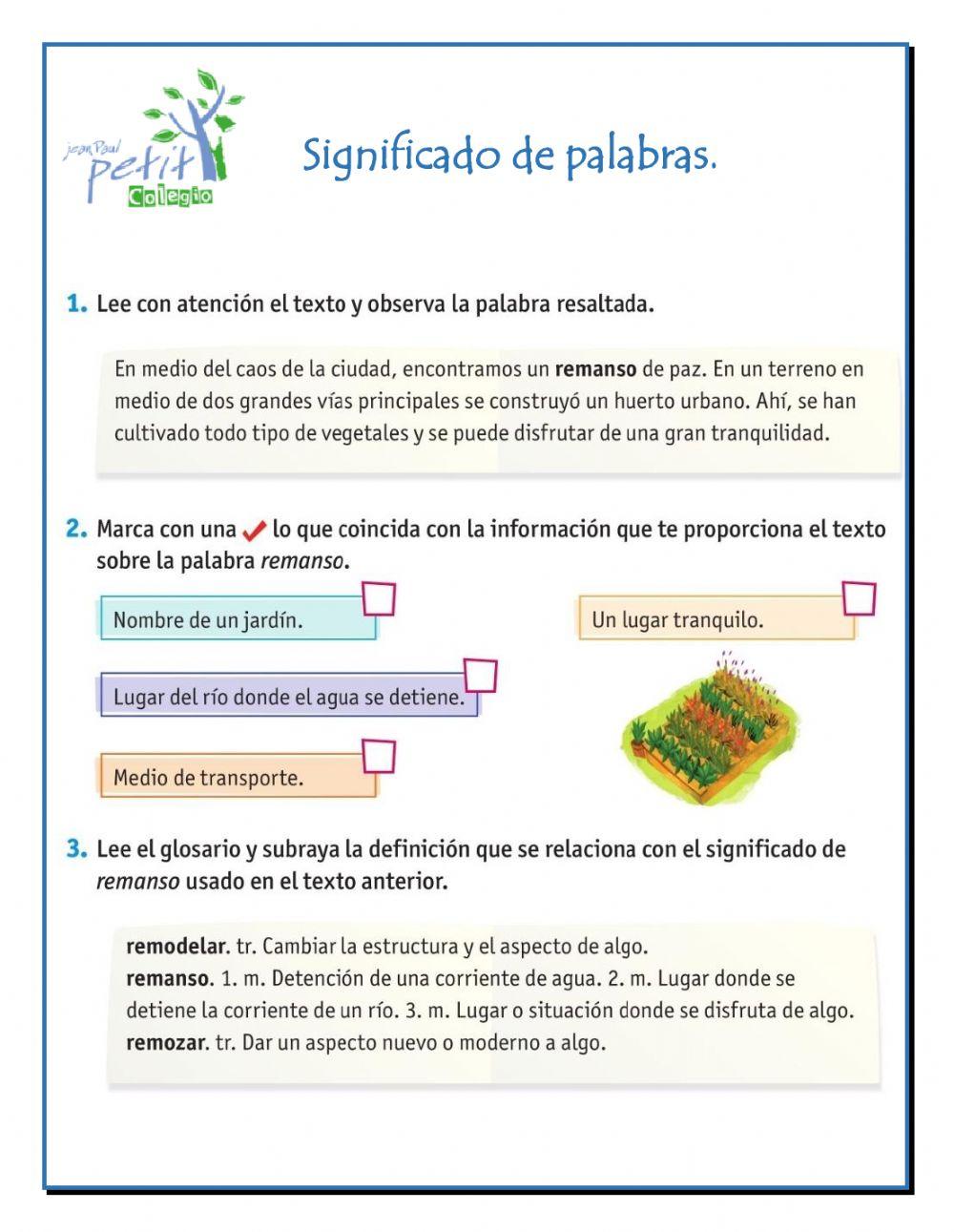 Significado de palabras