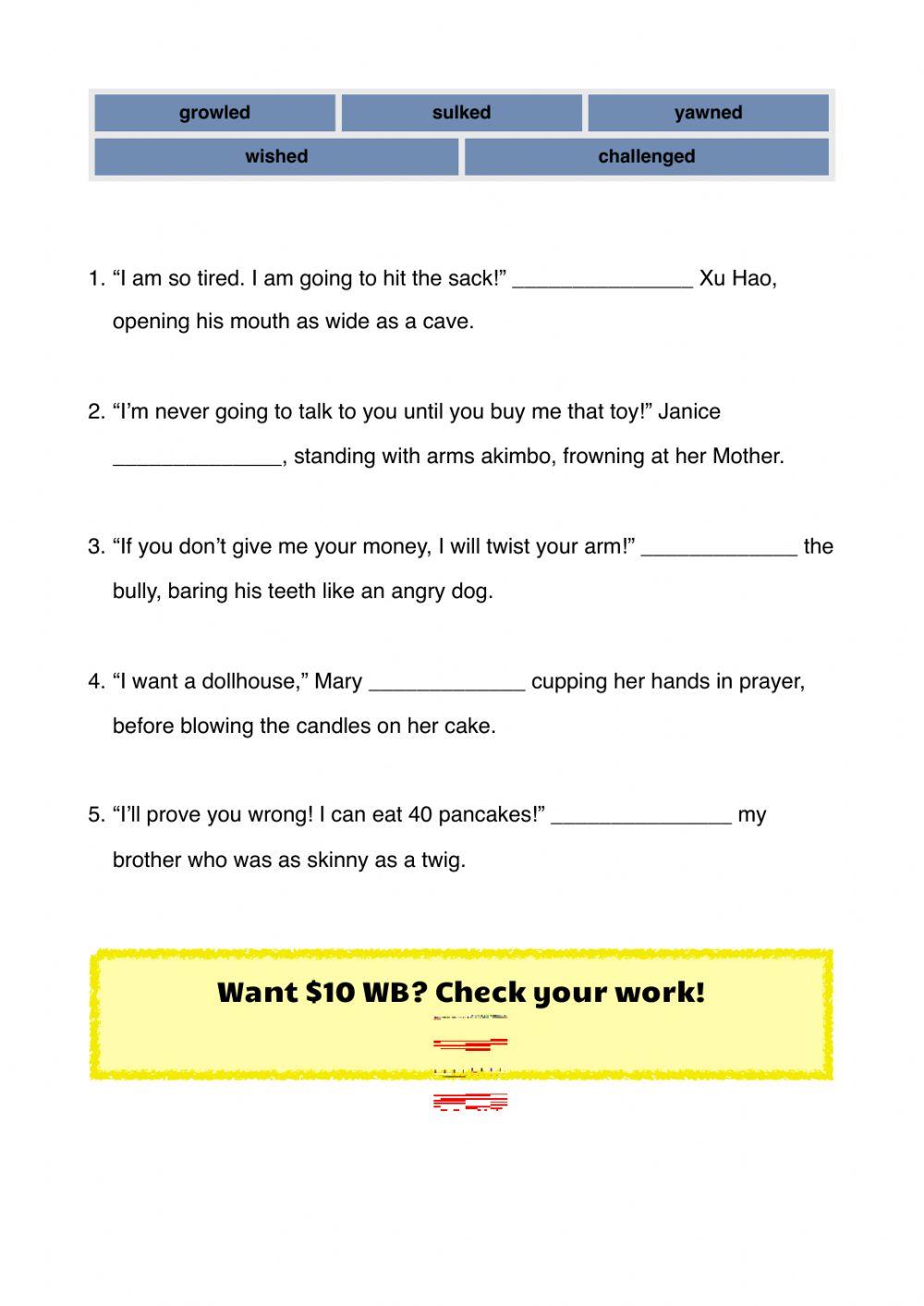 Speech Tags workbook P1 Part A
