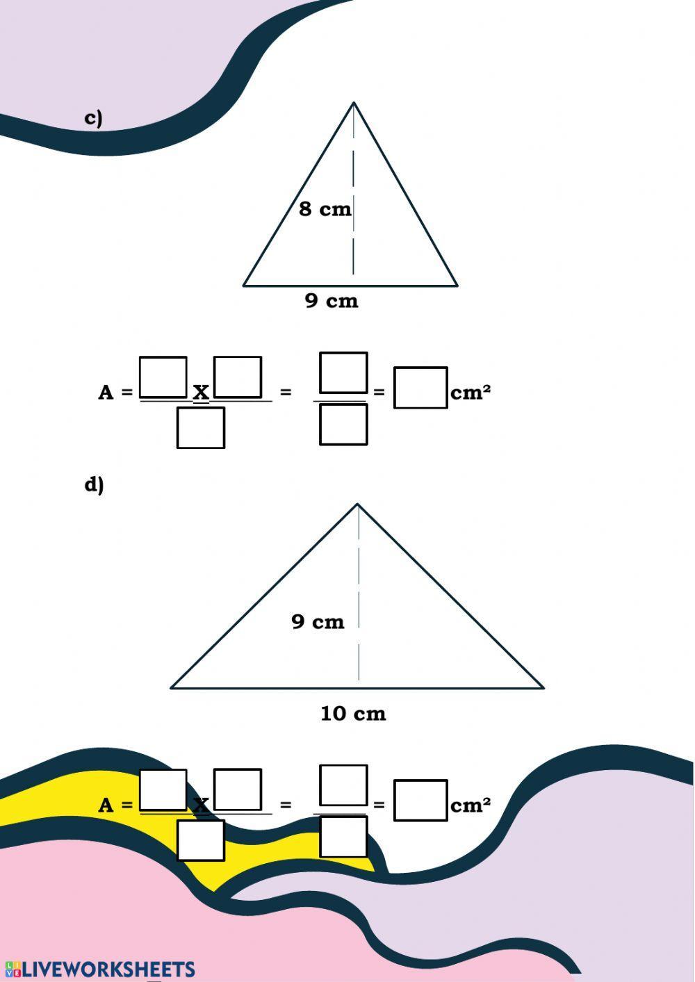 Calculando el área de un triángulo
