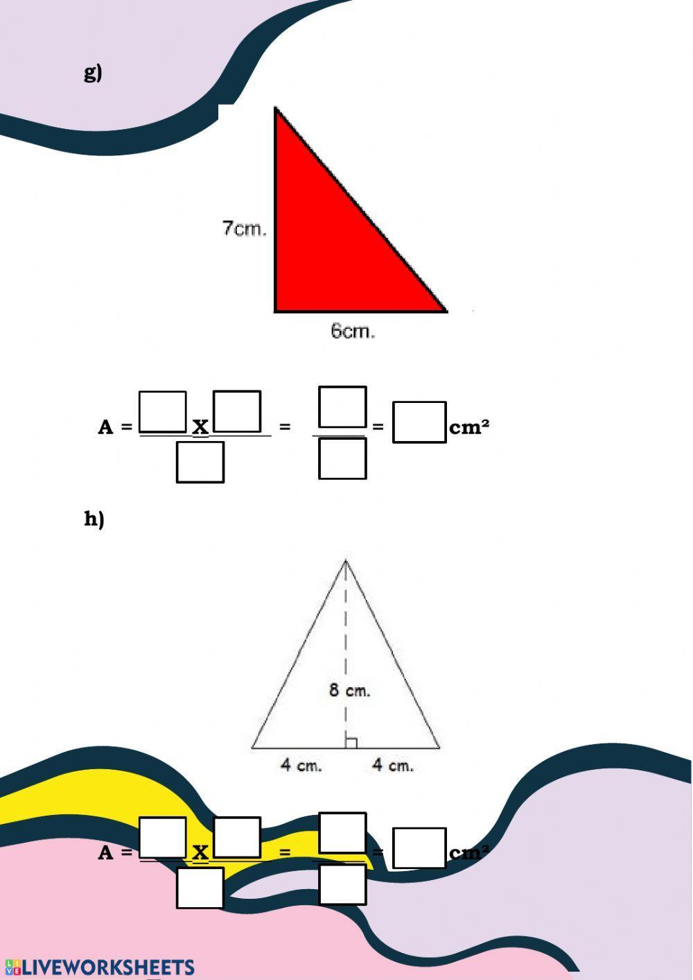 Calculando el área de un triángulo