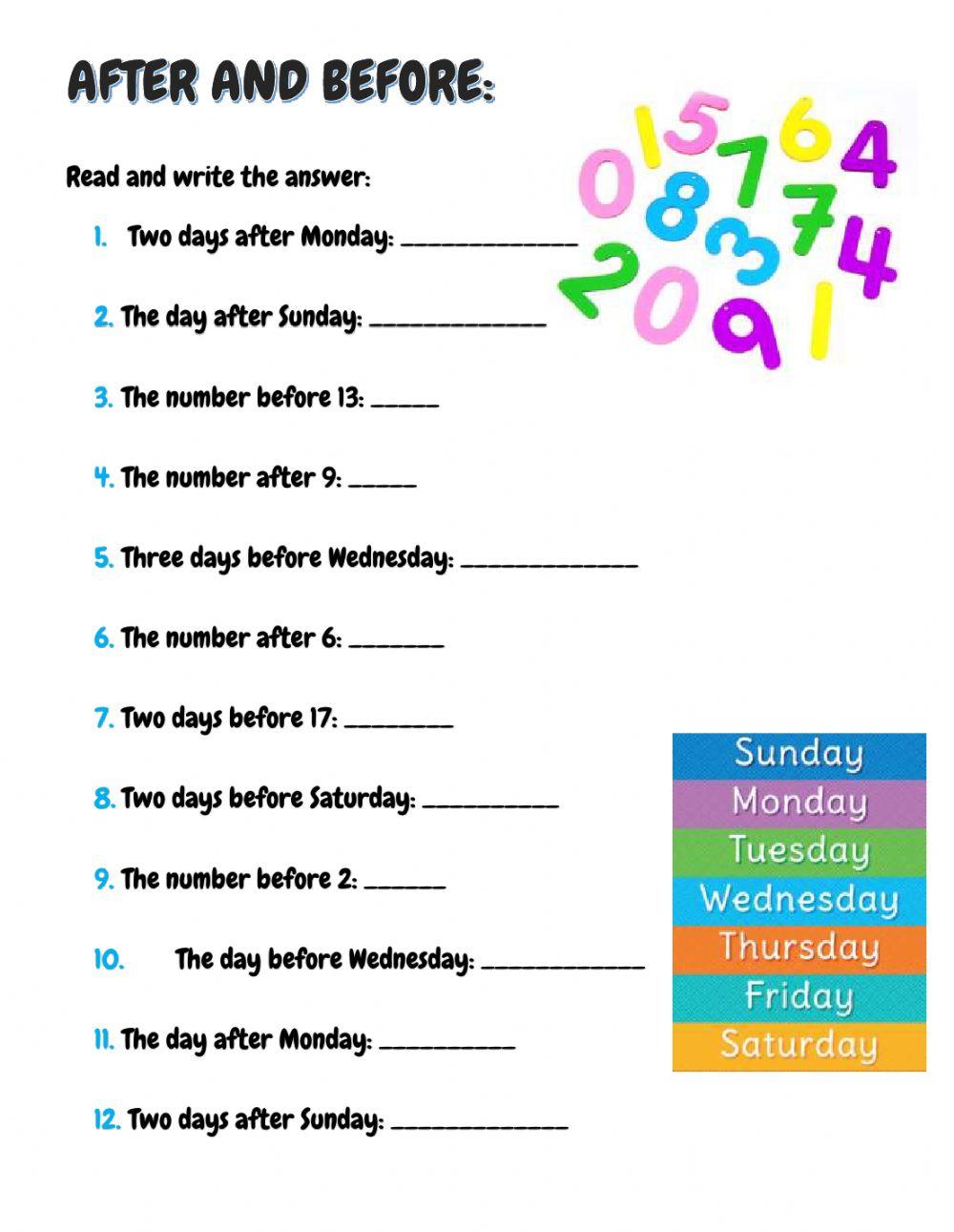 After and Before, and Frequency