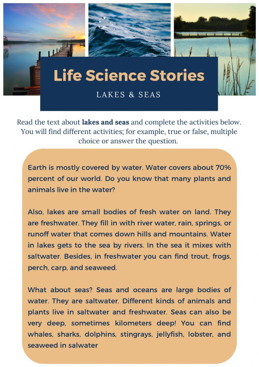 Life science - Seas and lakes