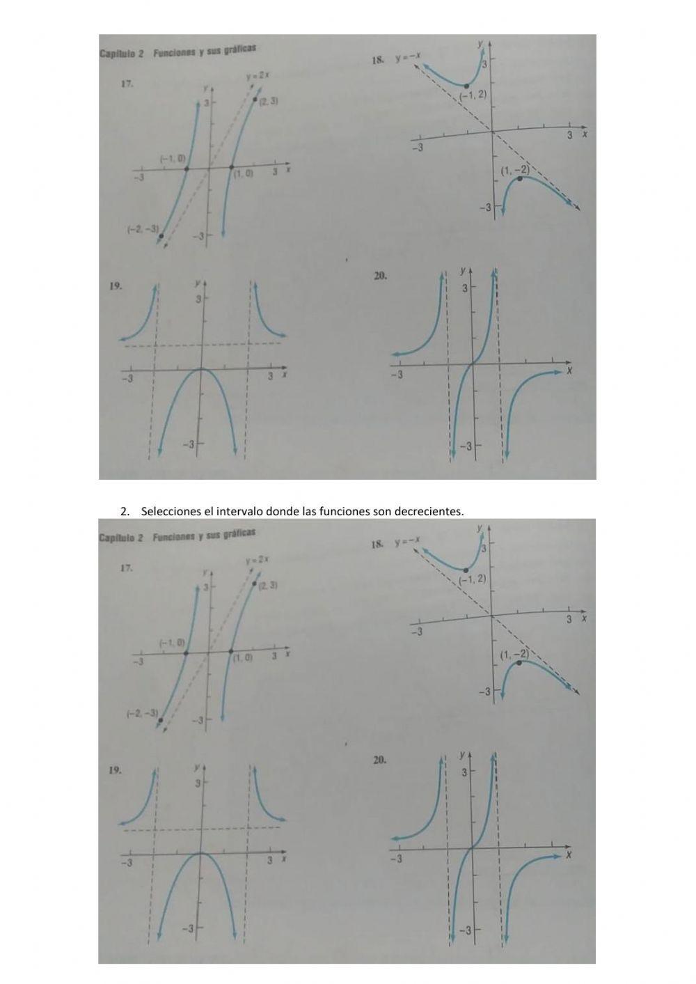 Funciones crecientes y decrecientes