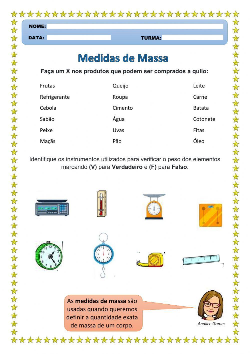 Medidas de Massa