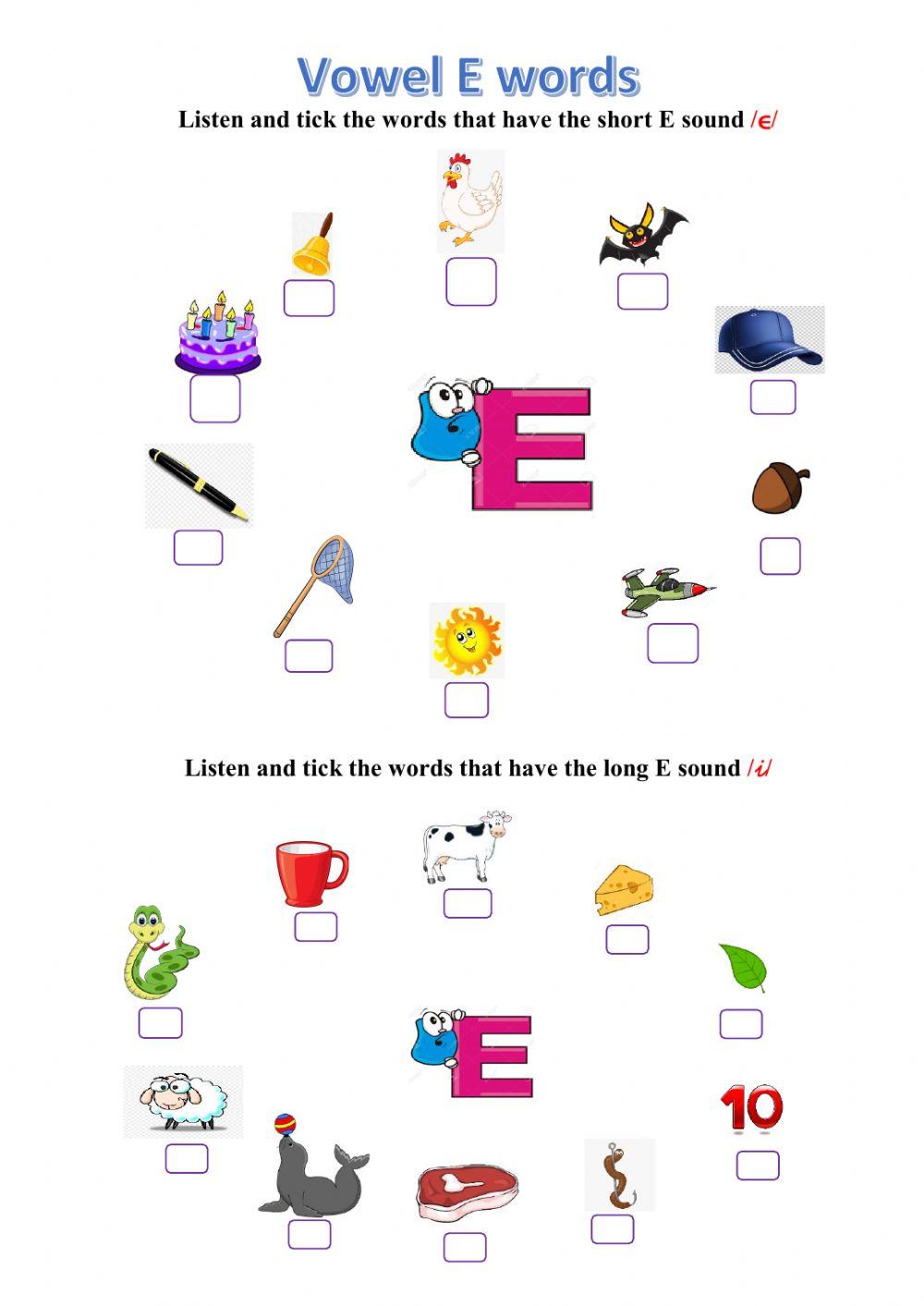 470488 | Vowel E | Arturo Sánchez | LiveWorksheets