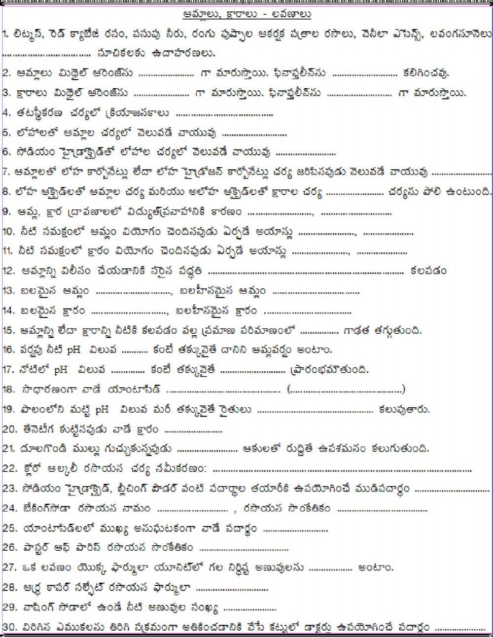 ఆమ్లాలు , క్షారాలు - లవణాలు