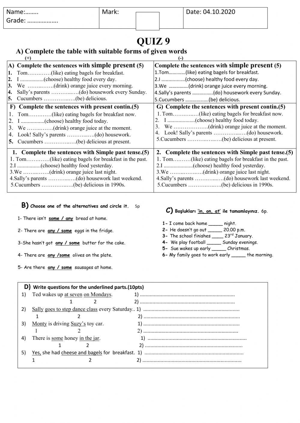 Quiz 9-Ömür-2020-2021