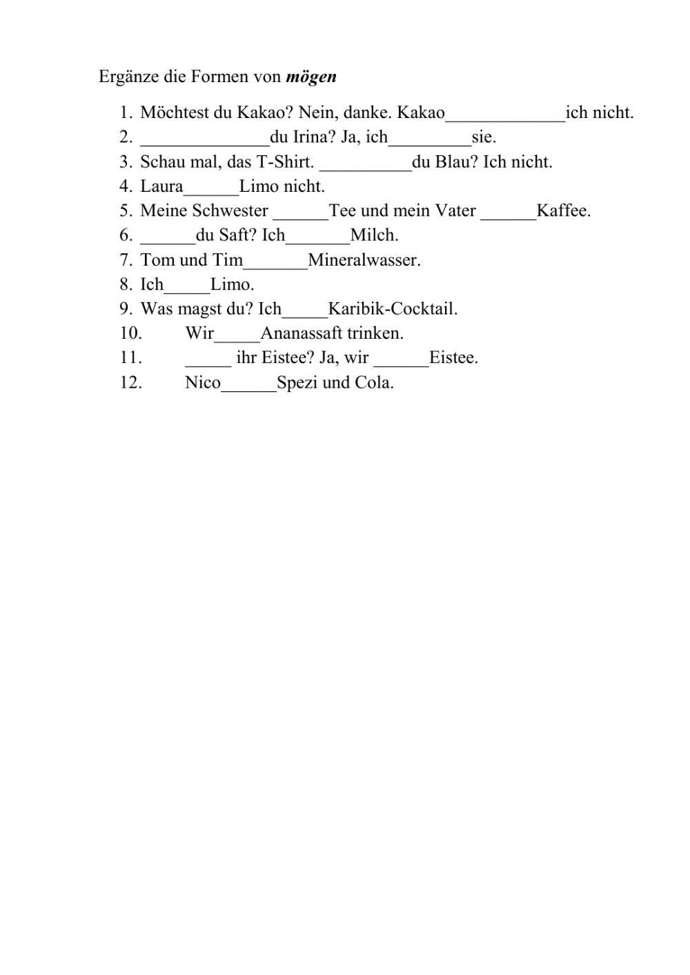 Mögen.Modalverben.