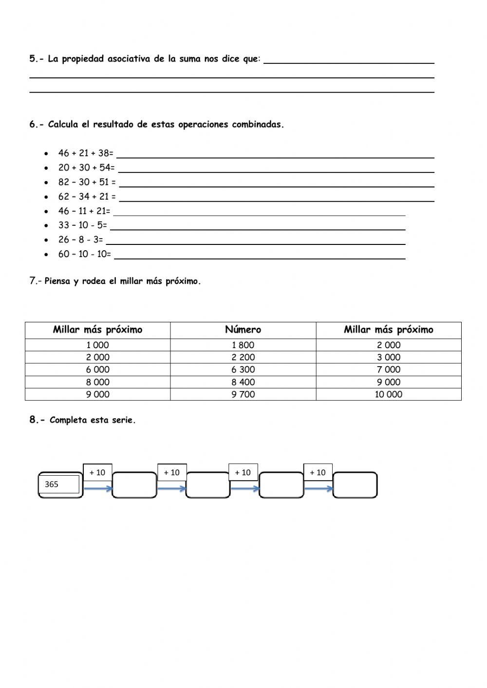 Control matemáticas tema 2. 3º