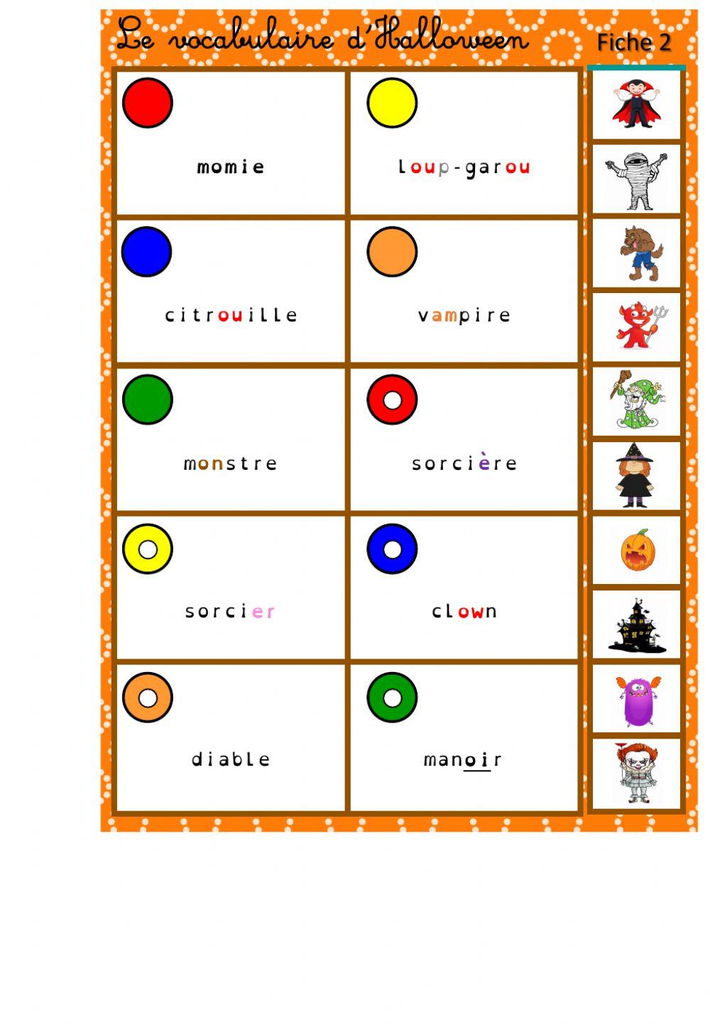 Logico vocabulaire Halloween