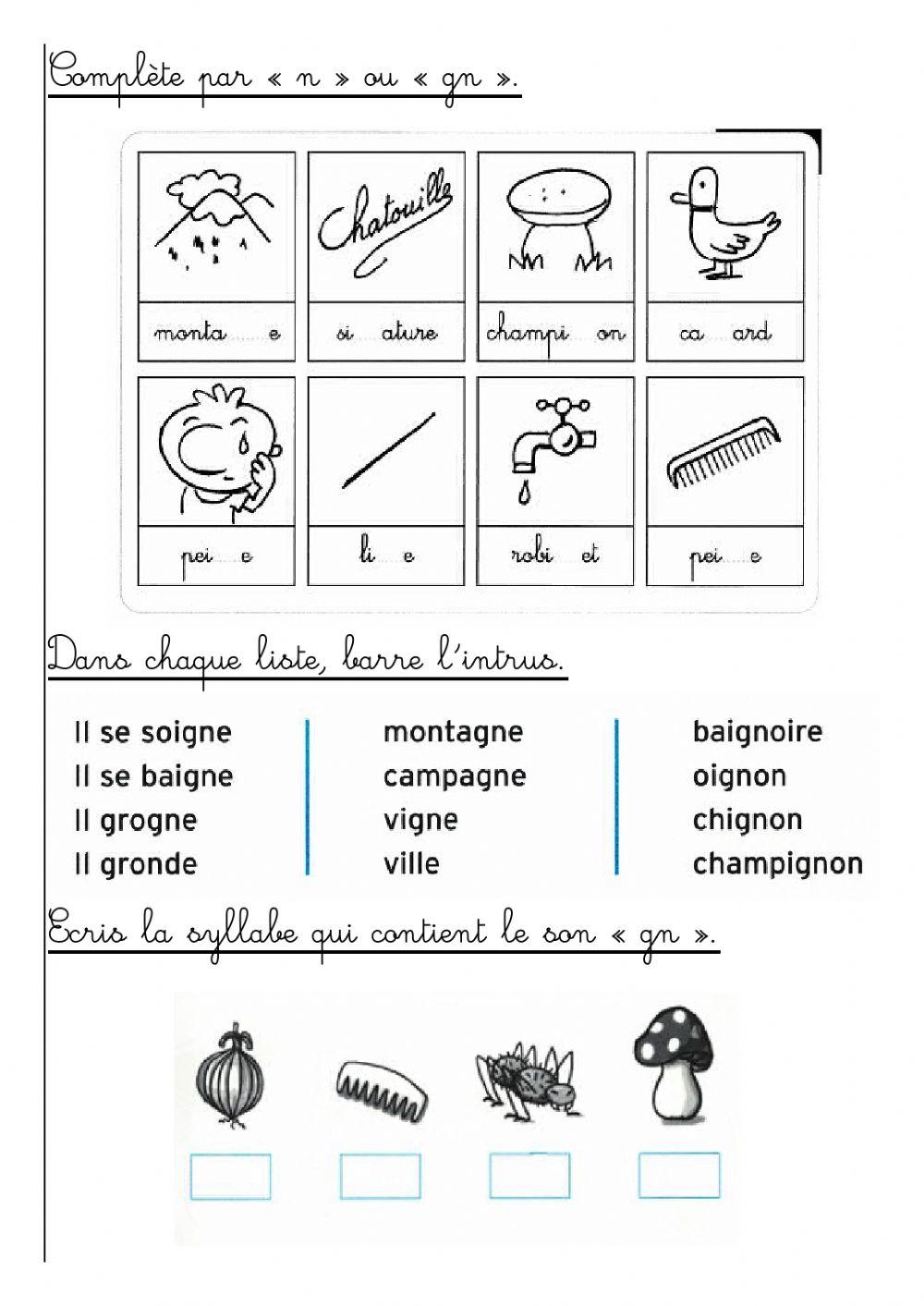 le son gn online exercise for | Live Worksheets