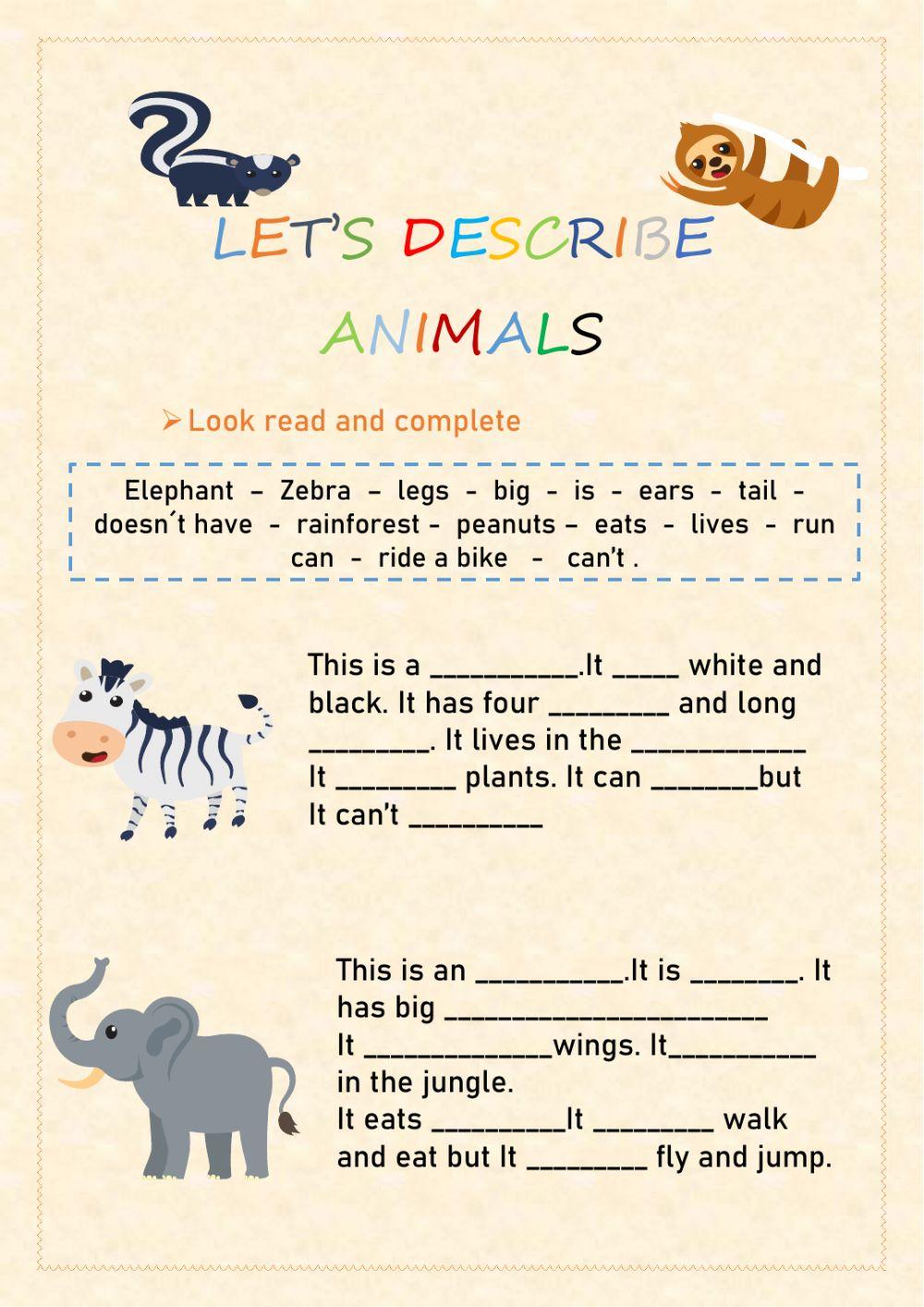 Let's describe animals