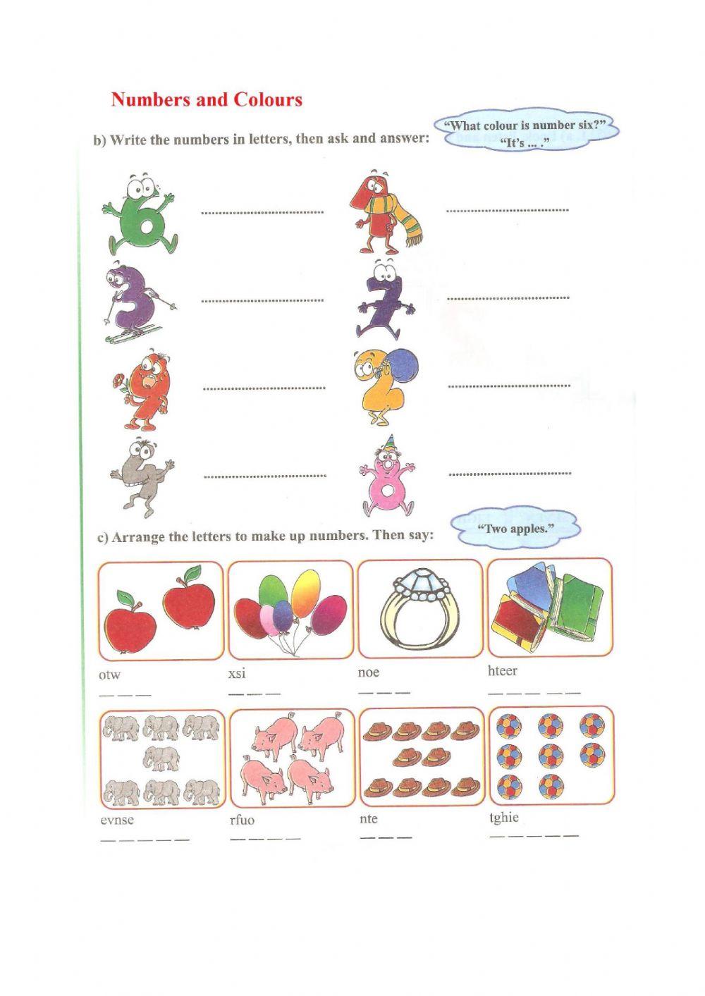 Weather, Seasons, Numbers, Colours