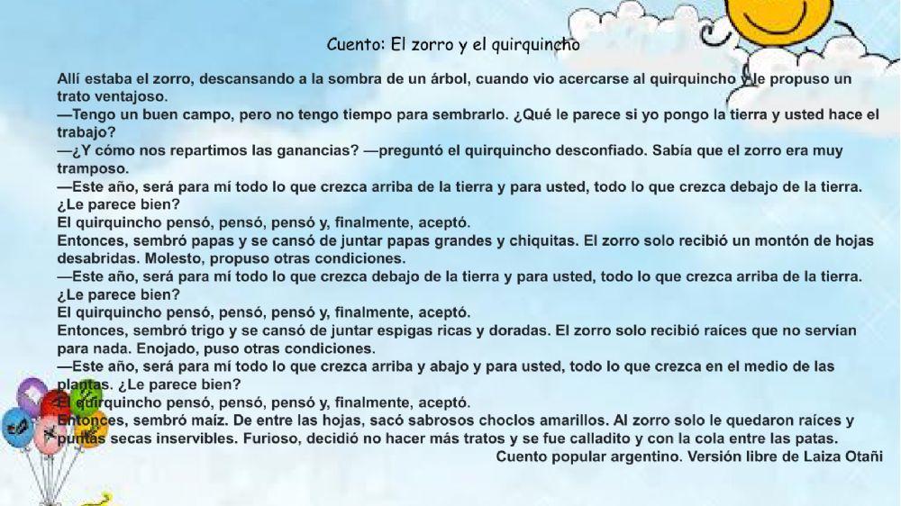 El zorro y el quirquincho