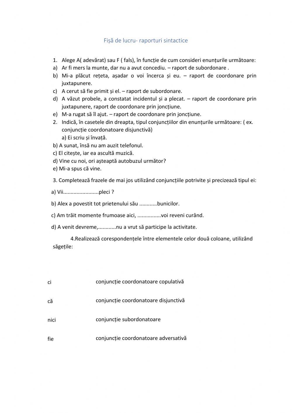 Evaluare conjuncția