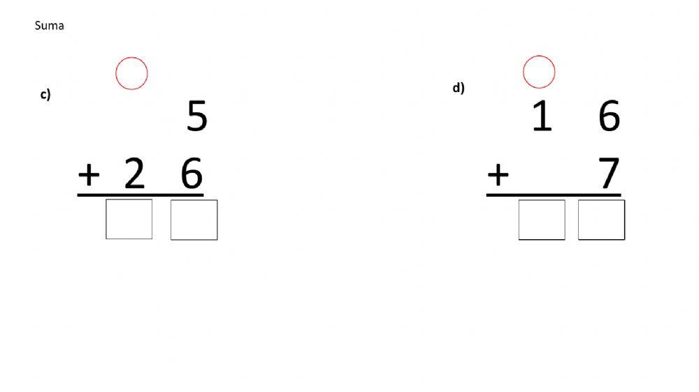 Suma reagrupando hasta el 40