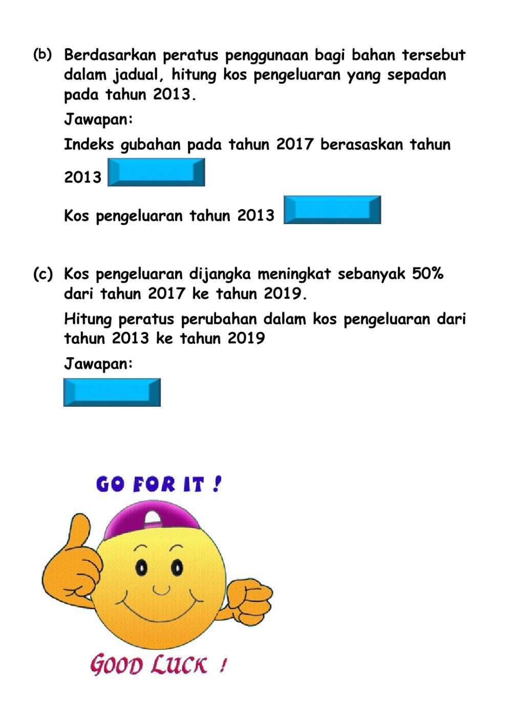 Latihan nombor indeks