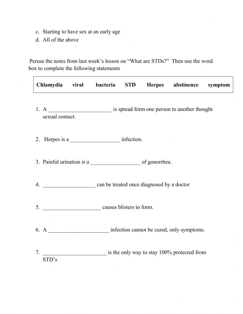 People Living with STDs