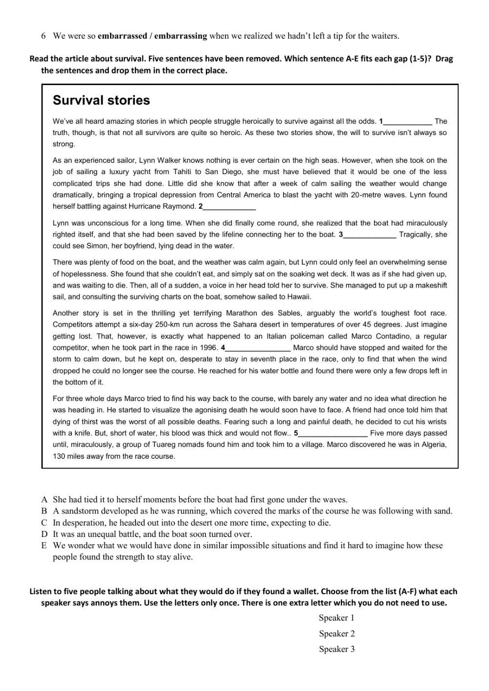 upper intermedi… | Free Interactive Worksheets | 6202412