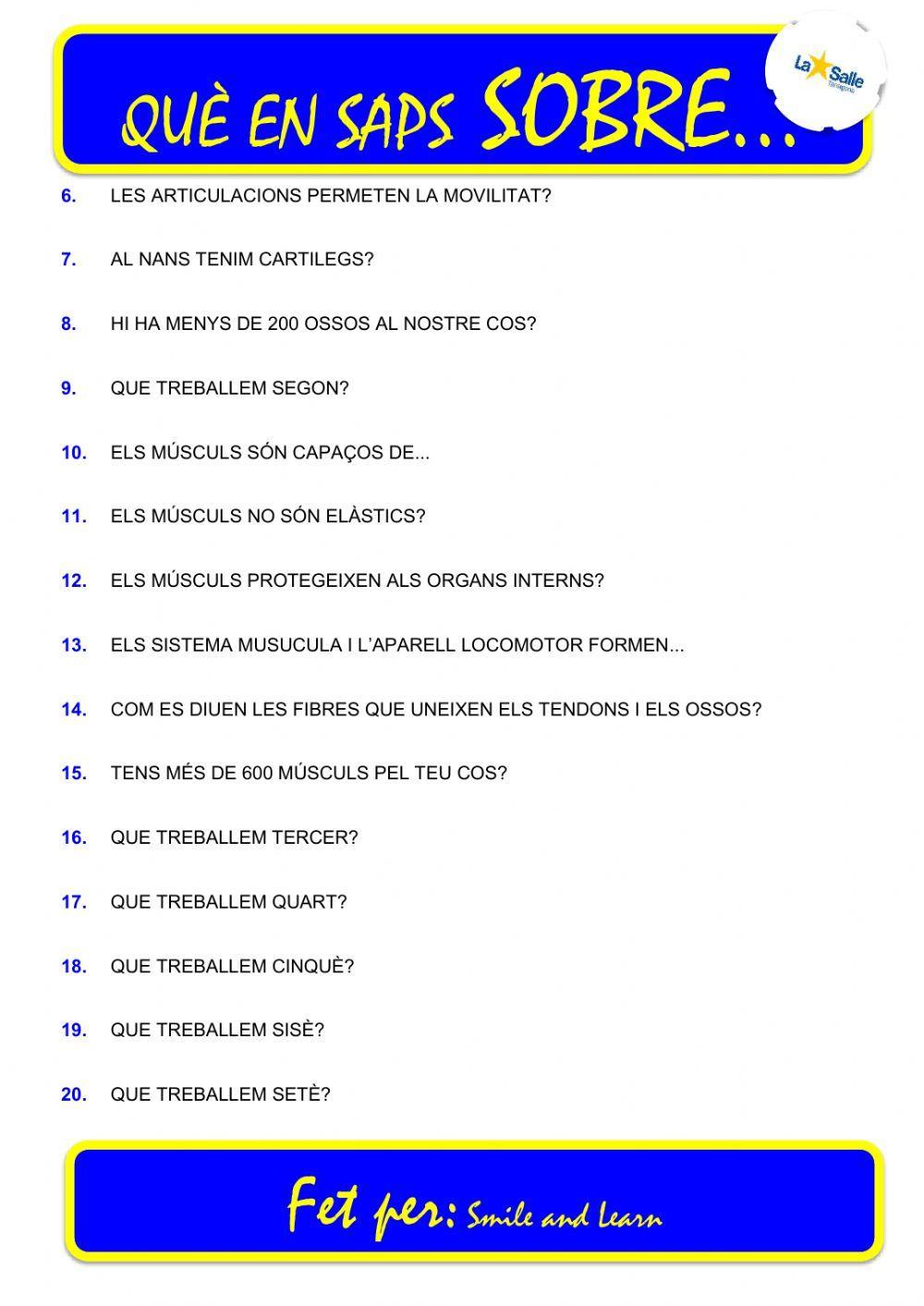 Que saps sobre....Aparell Locomotor-Video