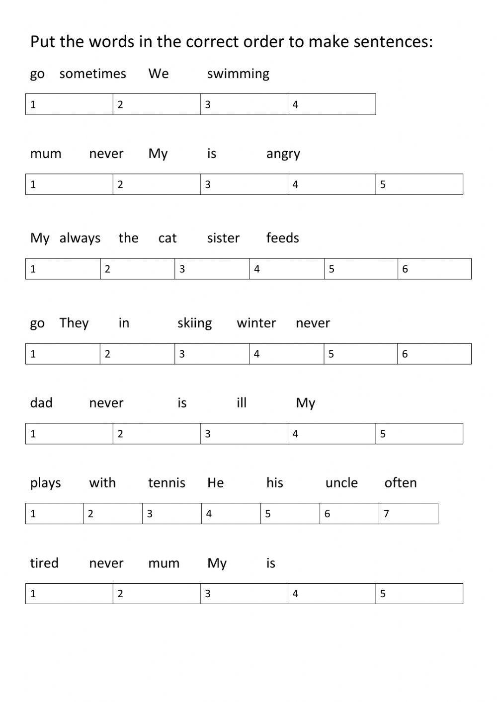 Adverbs of frequency with lecture