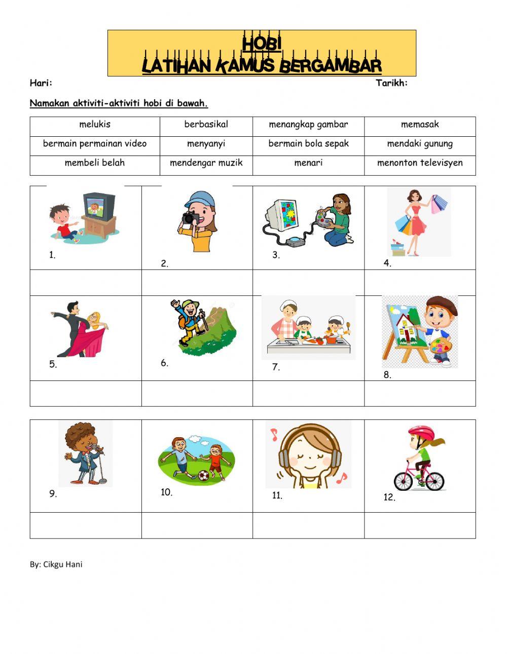 Hobi- Kamus bergambar
