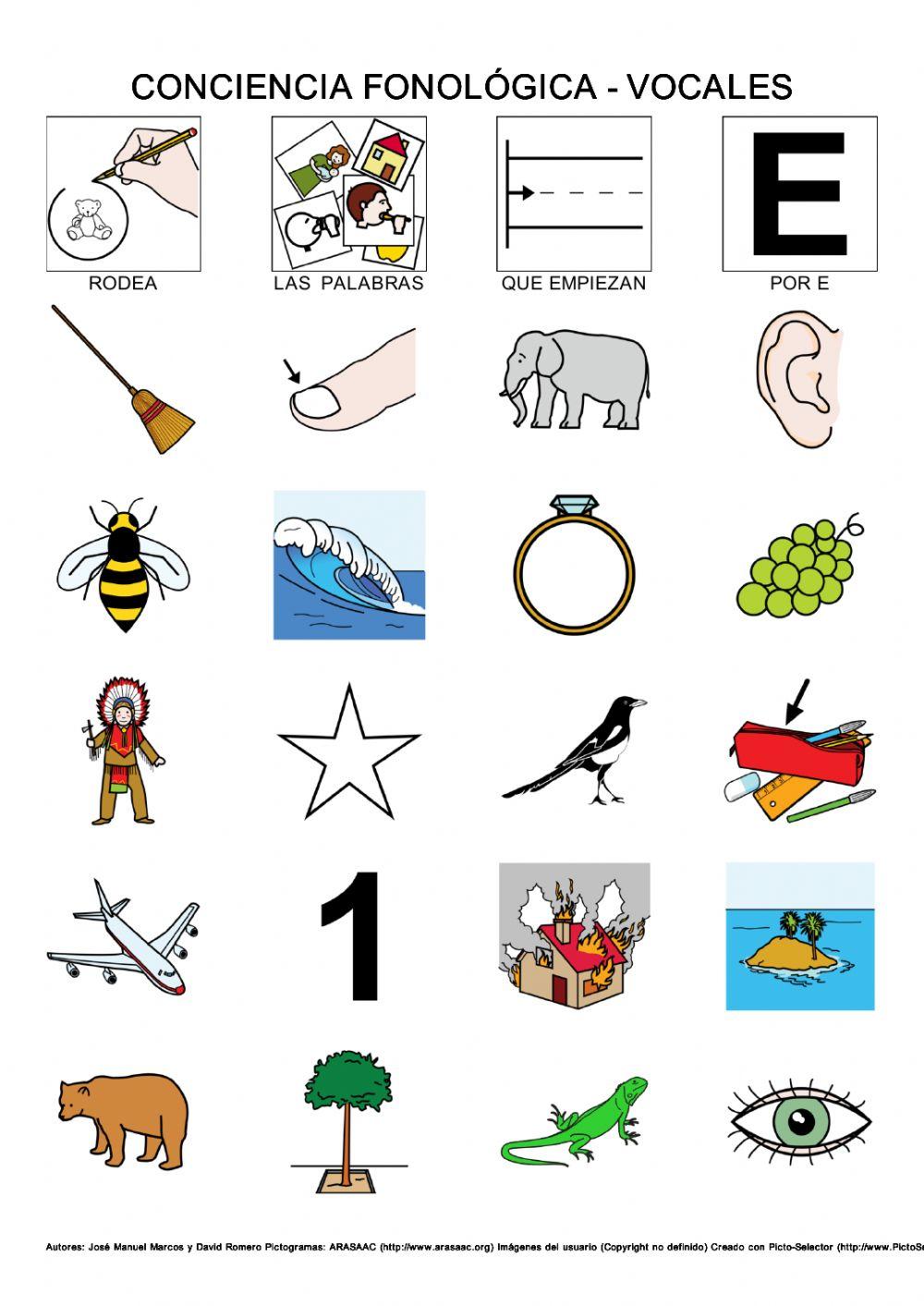 Conciencia fonológica vocales