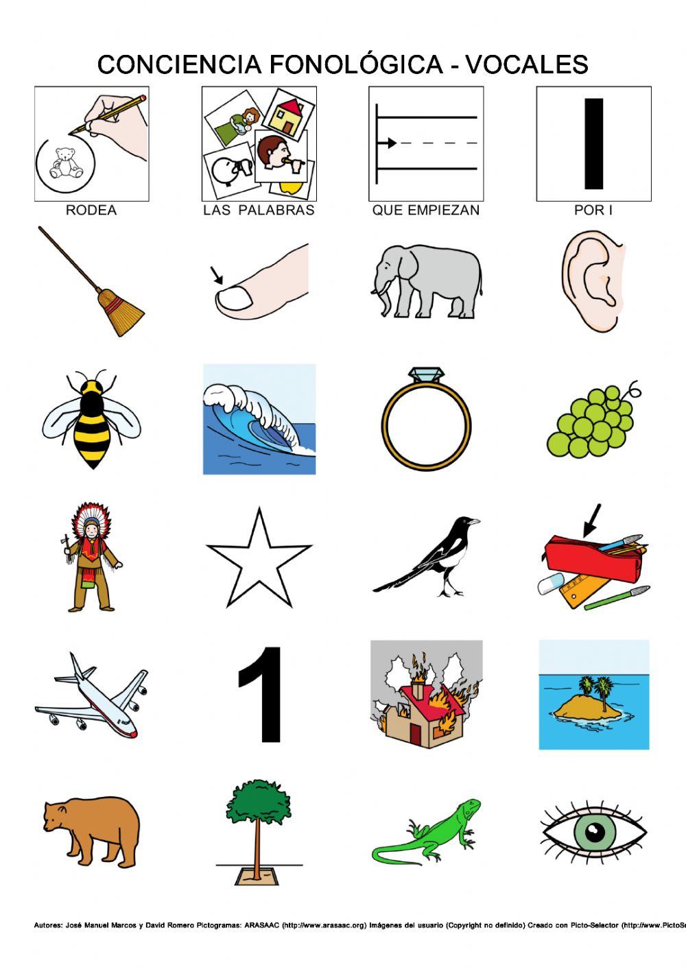 Conciencia fonológica vocales