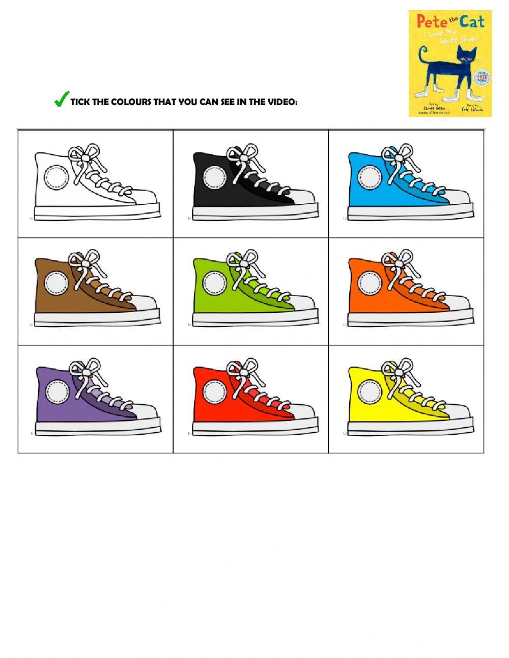 Pete the cat online exercise Live Worksheets