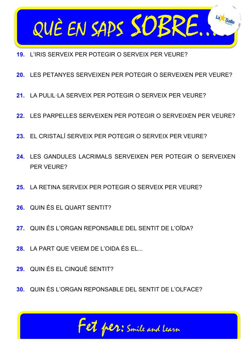 Que saps sobre....Sentits-Video