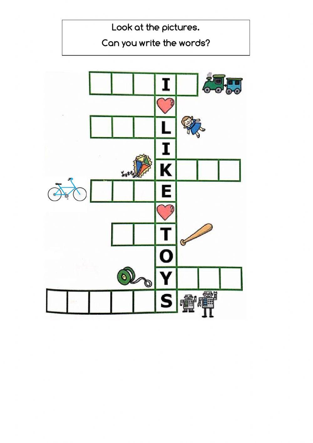 472520 Toys crossword MissMary1A LiveWorksheets