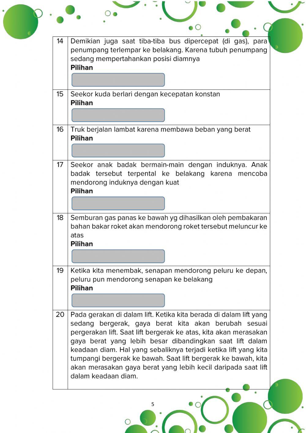 Analisis hukum newton sparevation