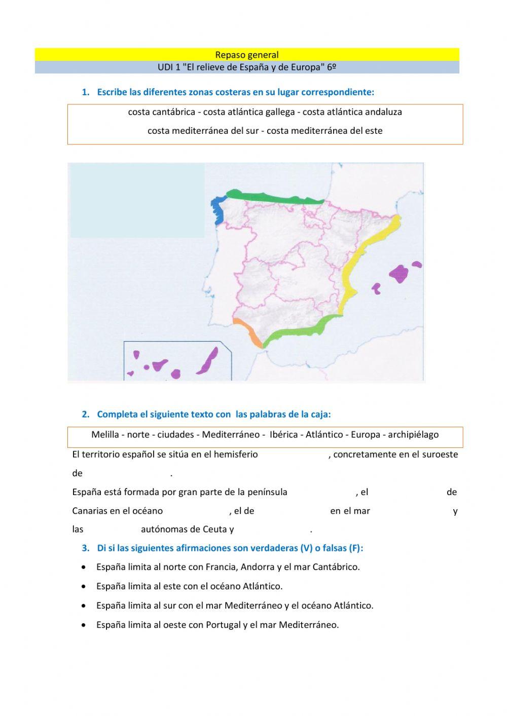 El relieve de España