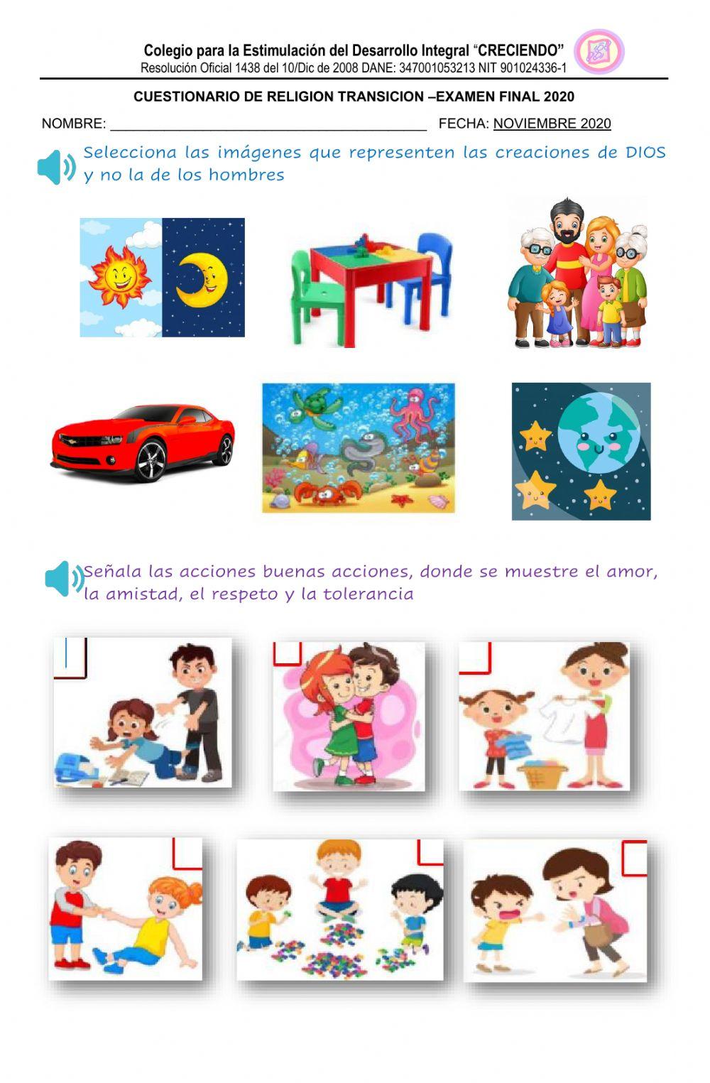 Cuestionario final religion transicion