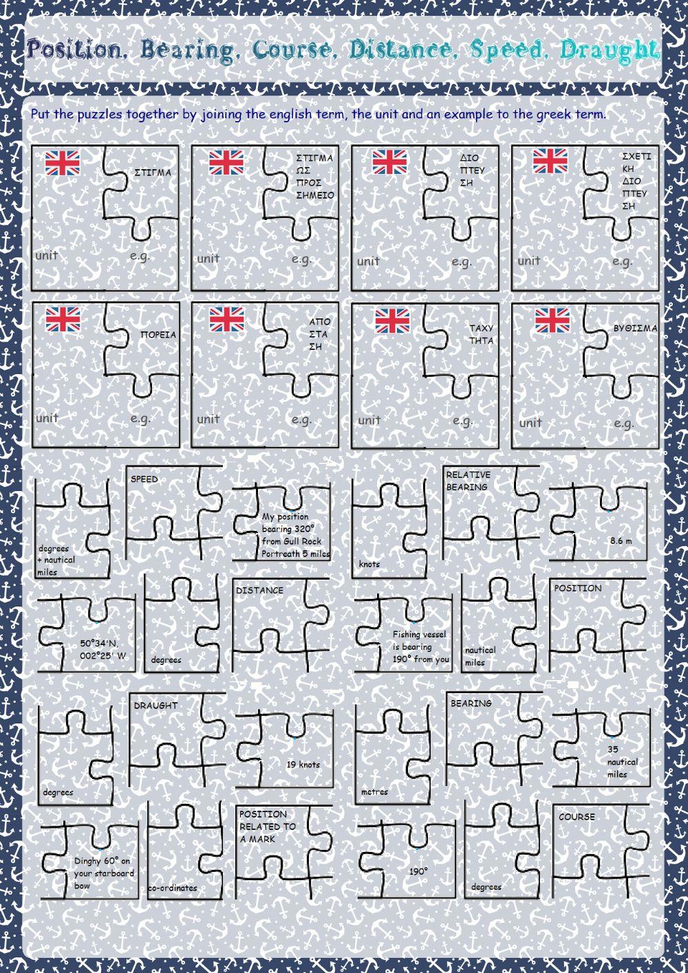 Position, Bearing, Course, Speed, Distance, Draught