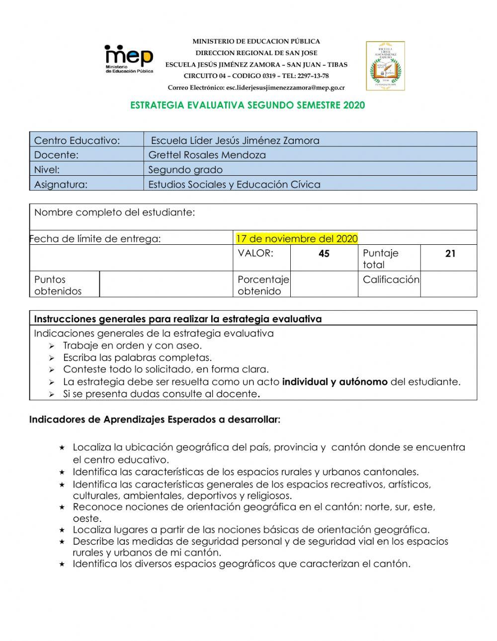 Estrategia de Evaluaciòn estudios sociales
