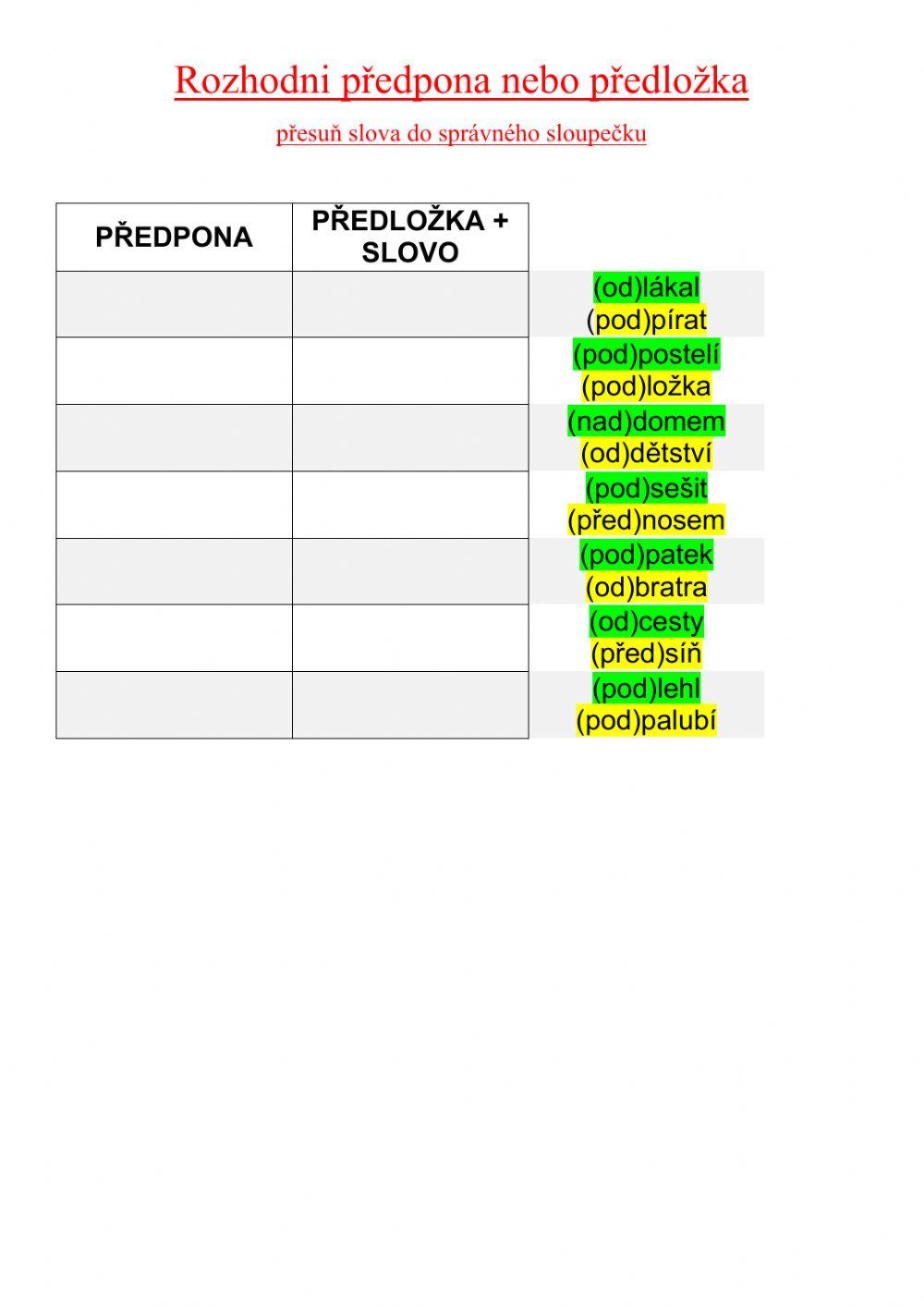 Předložka nebo předpona