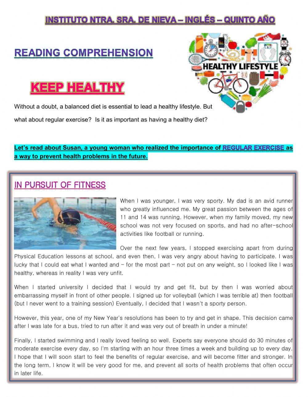 5th year - Reading and listening comprehension