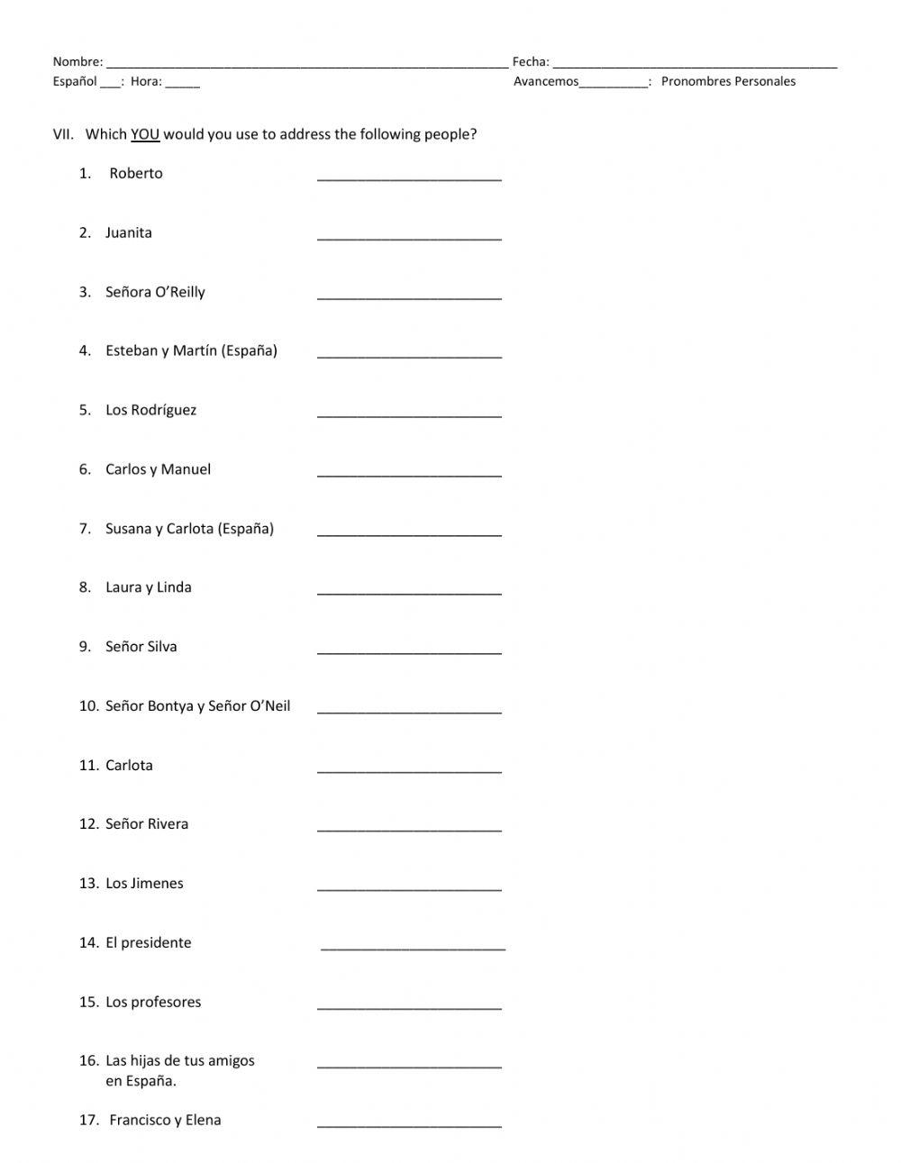 Pronombres personales 05