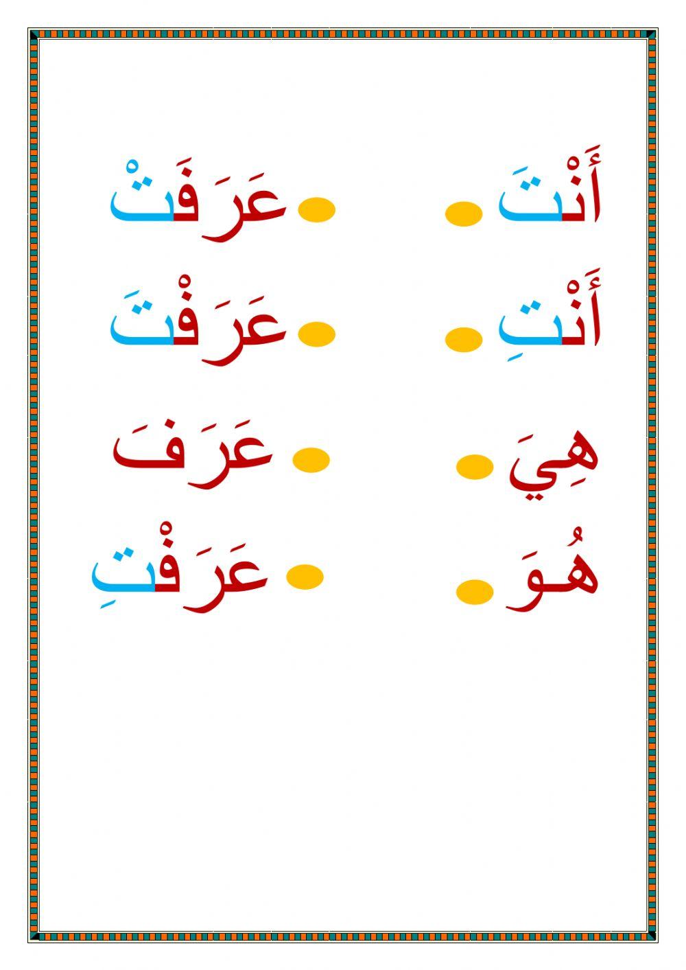 تصريف الفعل الماضي