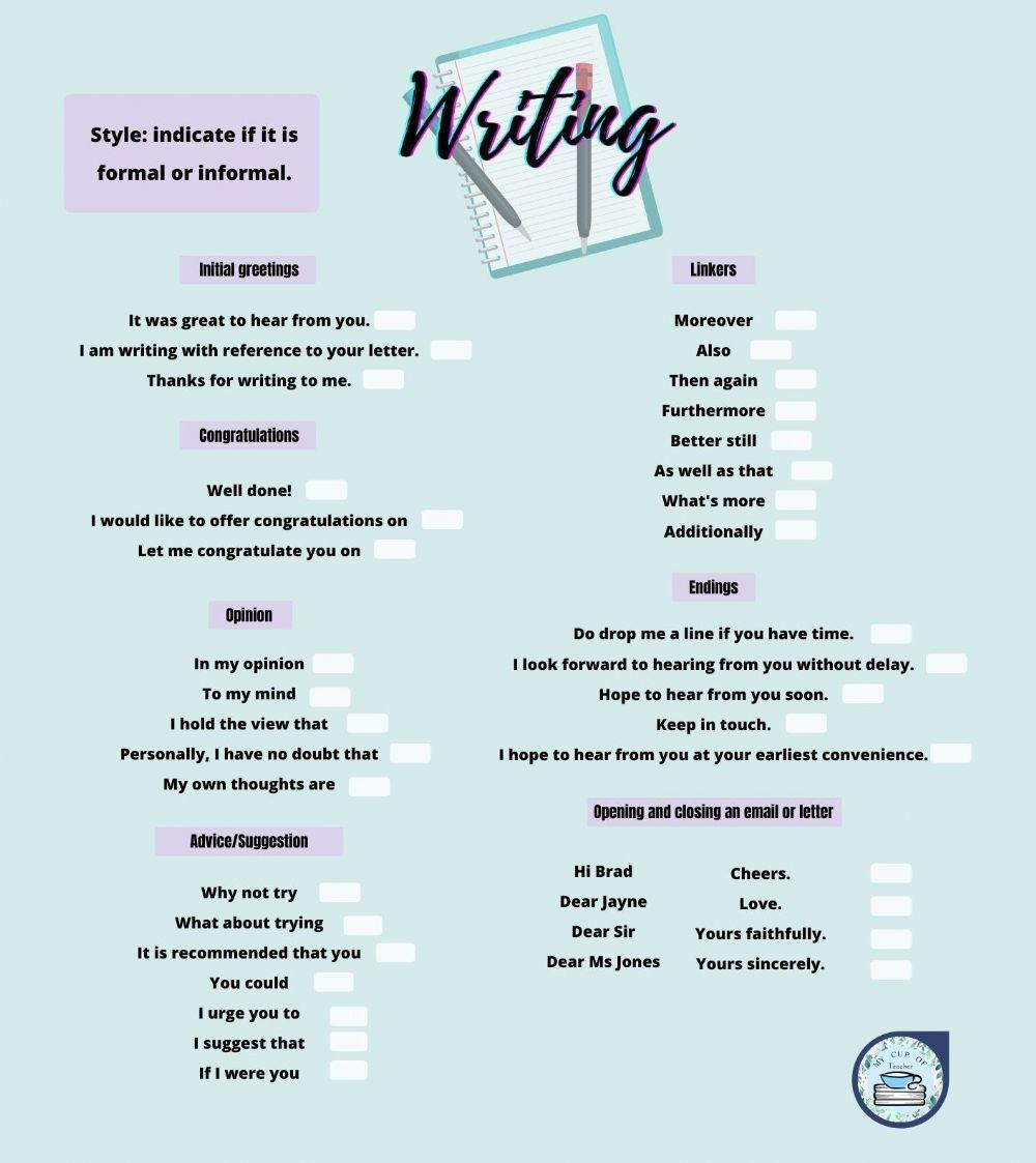 Writing letters: formal or informal
