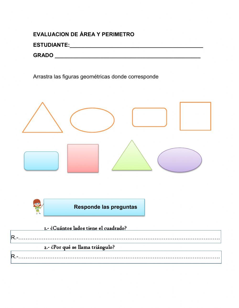 Evaluación área y perímetro