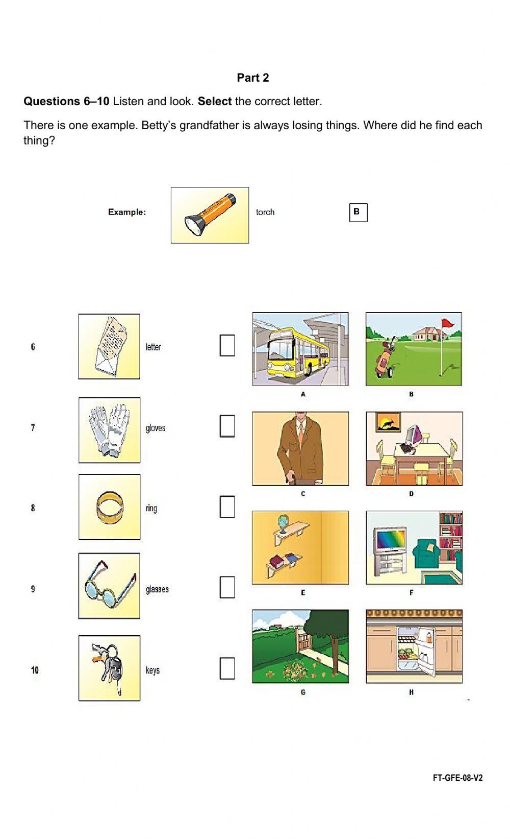 End of year diagnostic test - listening