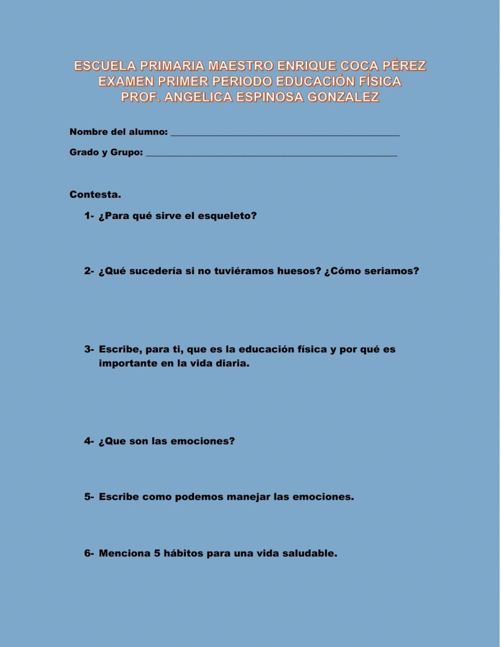 Educacion Fisica 3 grado