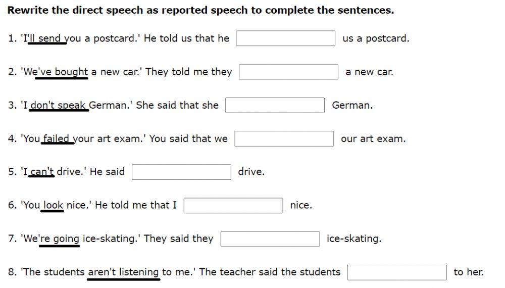 Reported speech