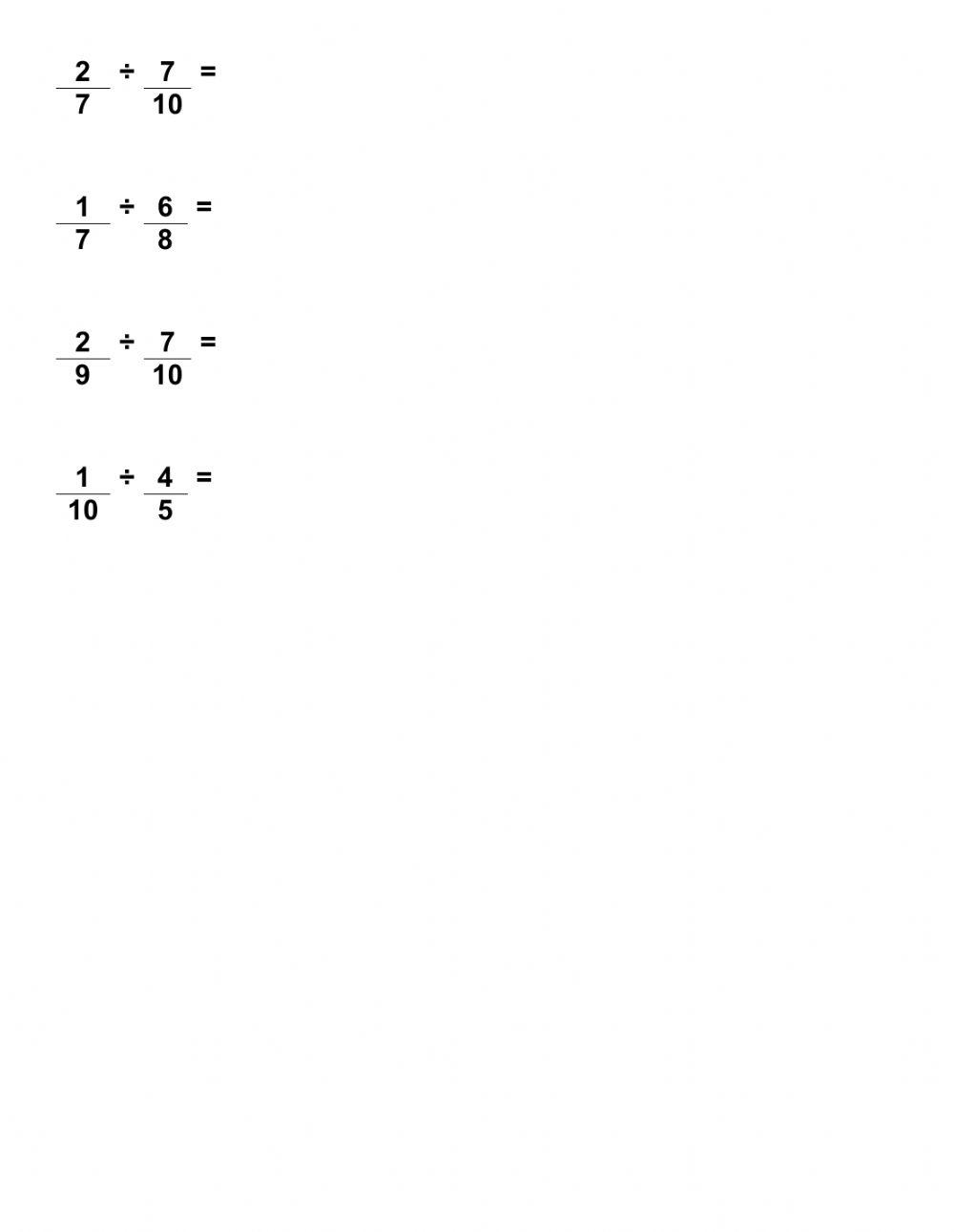 División de fracciones