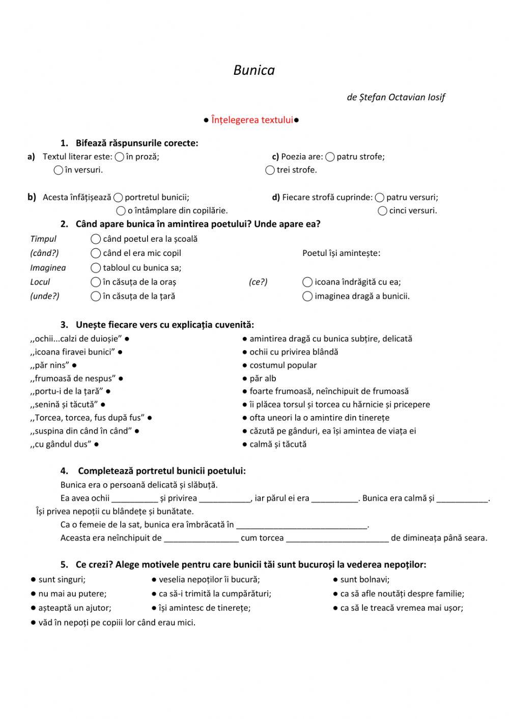 Bunica - Ștefan octavian Iosif